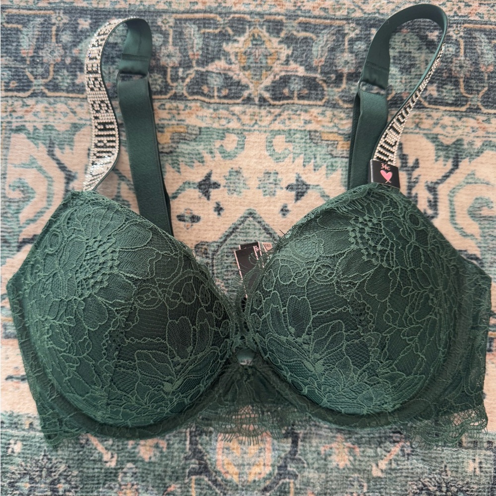 Green Lace Bra